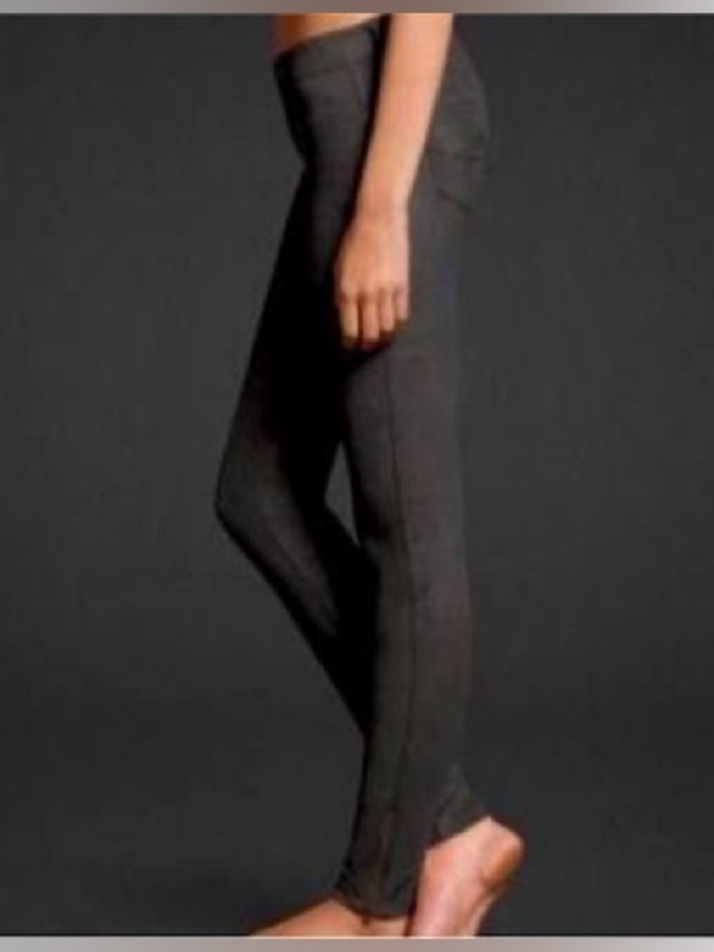 Abercrombie  Fitch Faux Leather Pant Womens 6 Gray Skinny Stretch W28 Minimalist